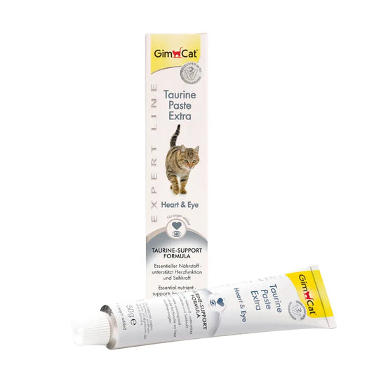 GimCat Taurine Paste Extra for cats on a white background