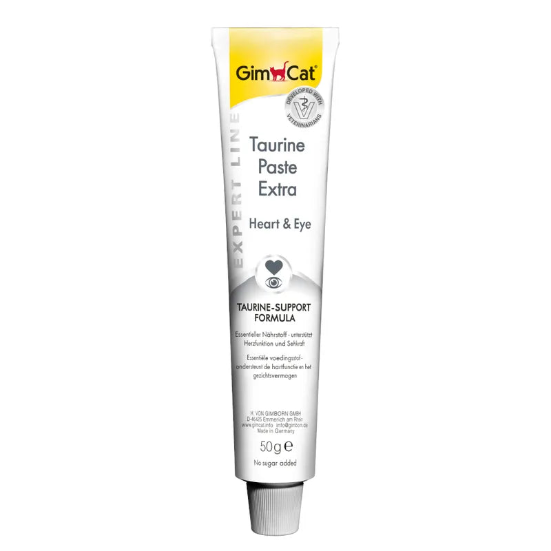 GimCat Taurine Paste Extra tube on a white background