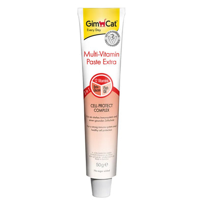 GimCat Multi-Vitamin Paste Extra tube on a white background
