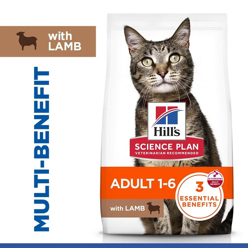 Hills Science Plan cat food package with a cat on the label