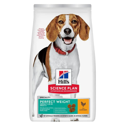 Hills Science Plan dog food package with a beagle on the label