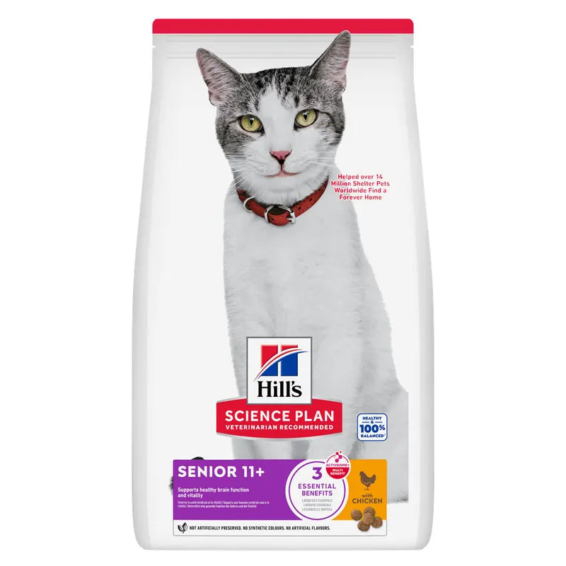 Senior cat food with chicken protein