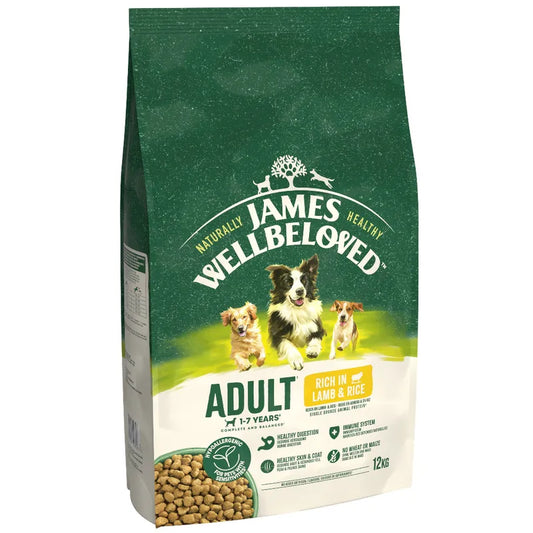 James Wellbeloved dog food package on a white background