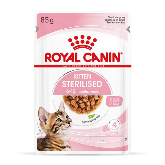 Sterilised kitten wet food gravy