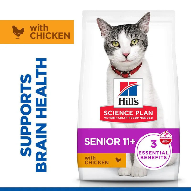 Balanced dry food for older cats