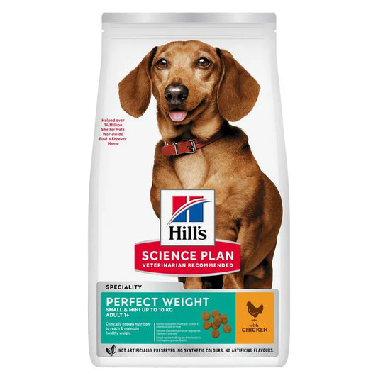 Hills Science Plan dog food package with a dachshund on the label